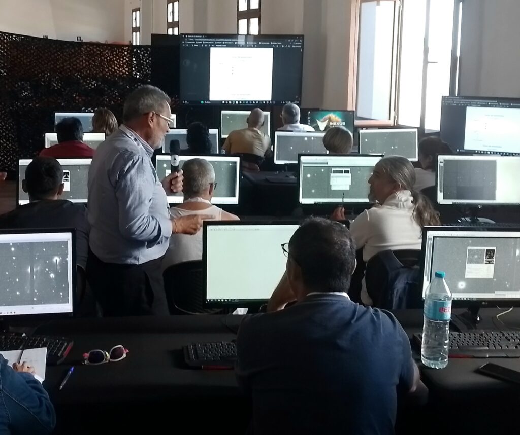 Taller de búsqueda de asteroides. Floro Robaina (AAEC).