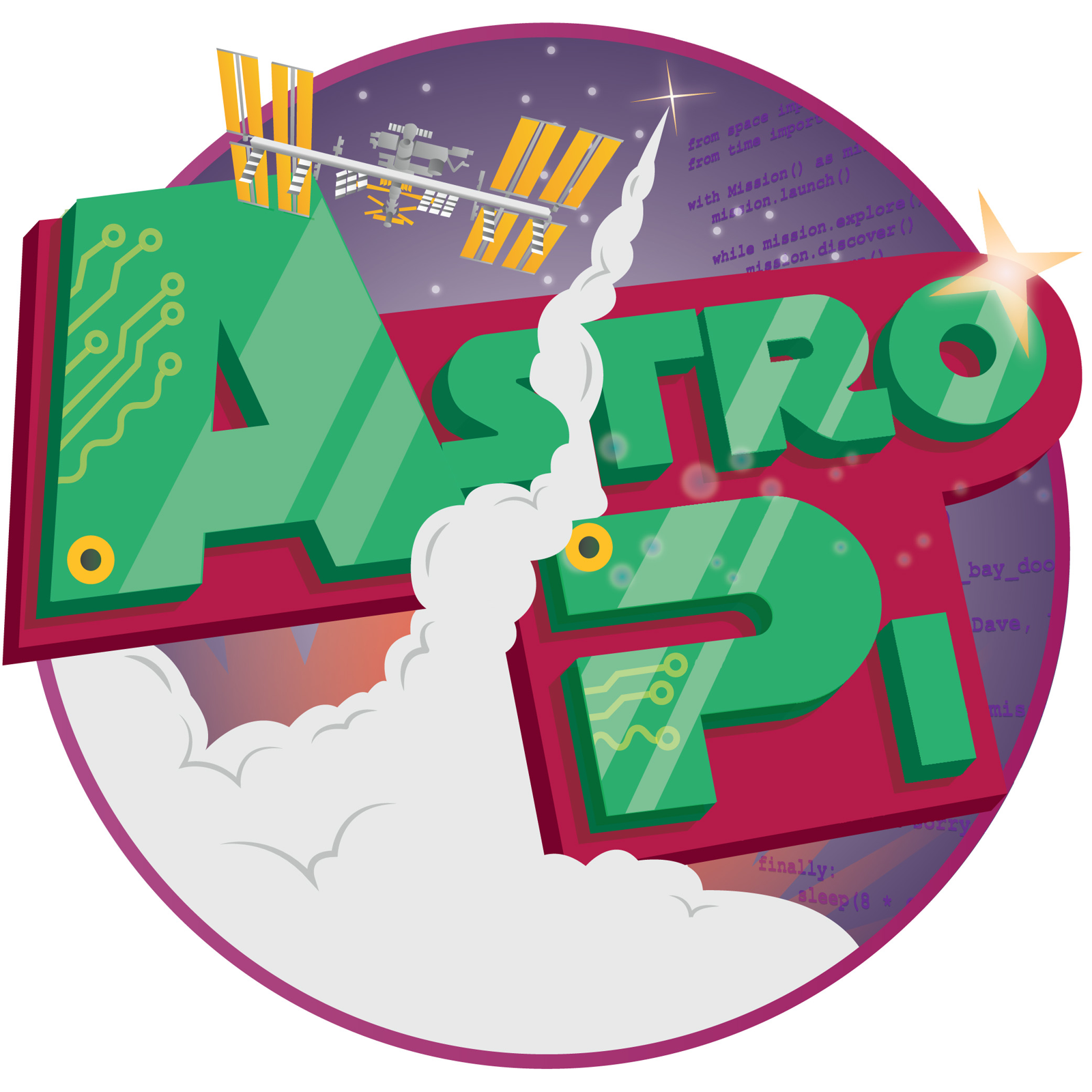 Logo oficial de Astro Pi Logotipo oficial del programa Astro Pi de la ESA y la Raspberry Pi Foundation