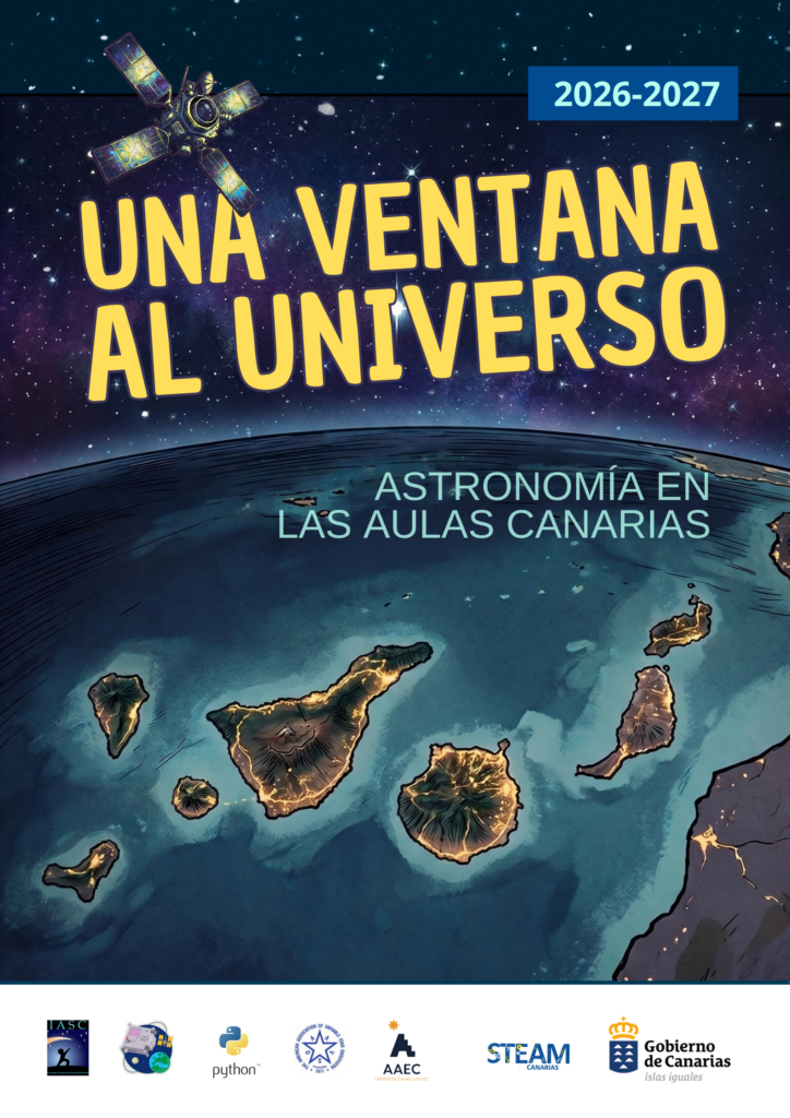 Cartel del proyecto "Una ventana al universo: Astronomía en las Aulas Canarias" 2026-2027